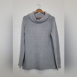 Pink Clover Gray Cozy Cowl Neck Knit Sweater